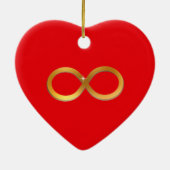 Gouden Oneindigheidssymbool Keramisch Ornament (Achterkant)