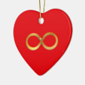 Gouden Oneindigheidssymbool Keramisch Ornament (Links)