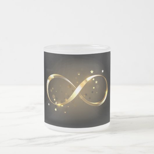 Gouden Oneindigheidssymbool Matglas Koffiemok (Center)