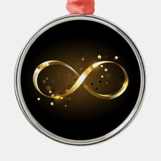 Gouden Oneindigheidssymbool Metalen Ornament (Voorkant)
