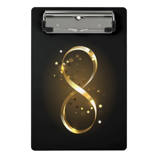 Gouden Oneindigheidssymbool Mini Klembord (Voorkant)