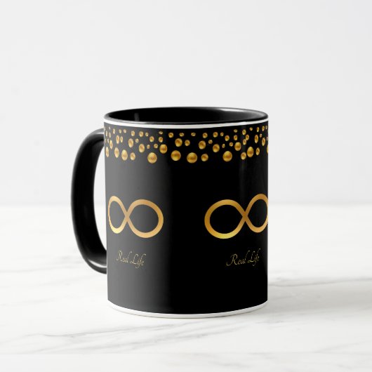 Gouden Oneindigheidssymbool Mok (Voorkant links)
