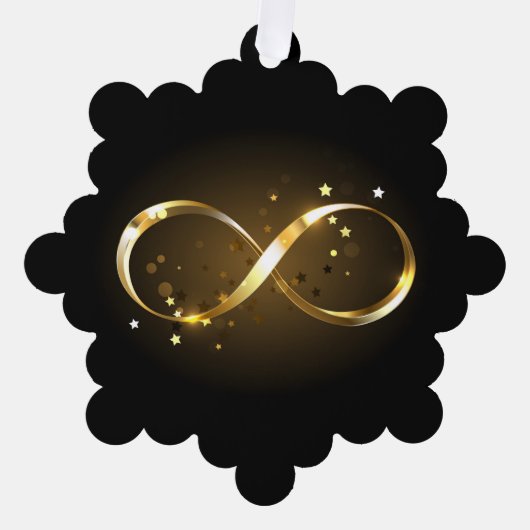 Gouden Oneindigheidssymbool Ornament Kaart (Voorkant)