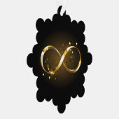 Gouden Oneindigheidssymbool Ornament Kaart (Rechts)