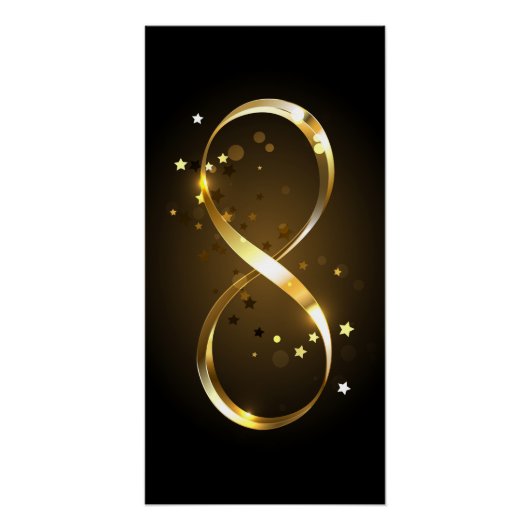 Gouden oneindigheidssymbool perfect poster (Voorkant)