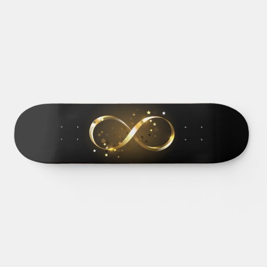 Gouden Oneindigheidssymbool Persoonlijk Skateboard (Horizontaal)