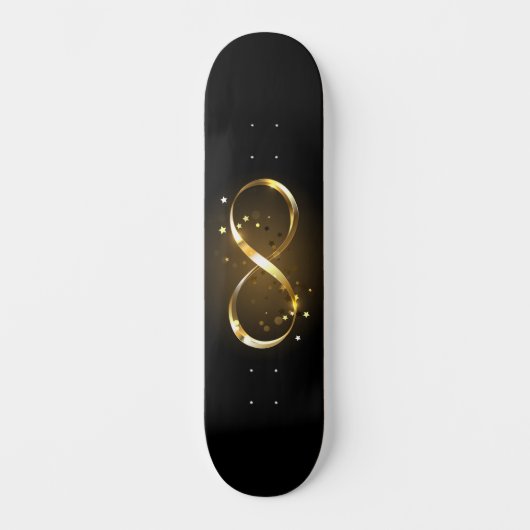 Gouden Oneindigheidssymbool Persoonlijk Skateboard (Voorkant)