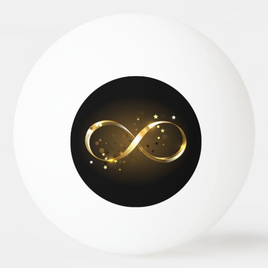 Gouden Oneindigheidssymbool Pingpongbal (Voorkant)