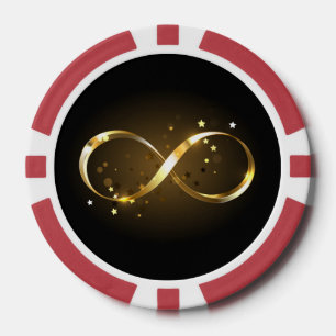 Gouden Oneindigheidssymbool Poker Chips