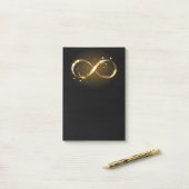 Gouden Oneindigheidssymbool Post-it® Notes (Op bureau)