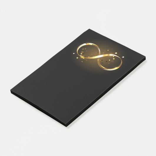 Gouden Oneindigheidssymbool Post-it® Notes (Schuin)