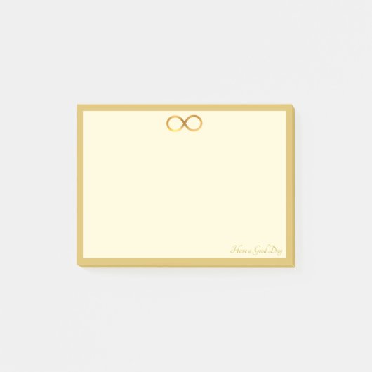 Gouden Oneindigheidssymbool Post-it® Notes (Voorkant)