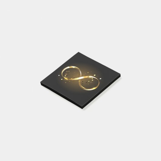 Gouden oneindigheidssymbool post-it® notes (Schuin)