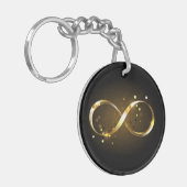 Gouden Oneindigheidssymbool Sleutelhanger (Voorkant Links)