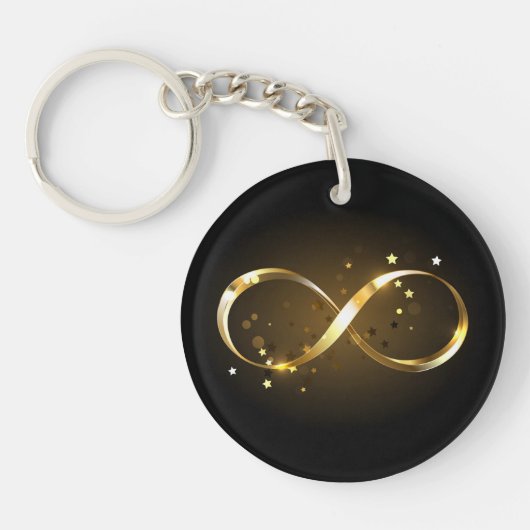 Gouden Oneindigheidssymbool Sleutelhanger (Voorkant)