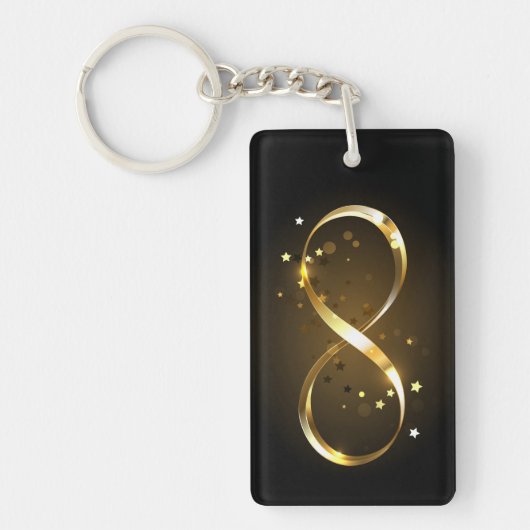 Gouden Oneindigheidssymbool Sleutelhanger (Voorkant)