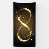 Gouden Oneindigheidssymbool Spandoek (Verticaal)