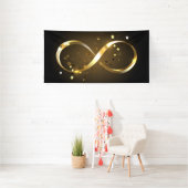 Gouden Oneindigheidssymbool Spandoek (Insitu)