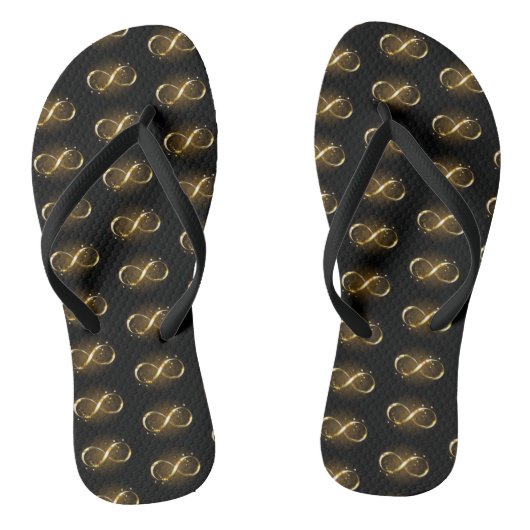 Gouden Oneindigheidssymbool Teenslippers (Voetbed)