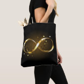 Gouden Oneindigheidssymbool Tote Bag (Dichtbij)
