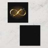 Gouden Oneindigheidssymbool Vierkante Visitekaartje (Voorkant / Achterkant)