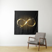 Gouden oneindigheidssymbool wandkleed (In situ)