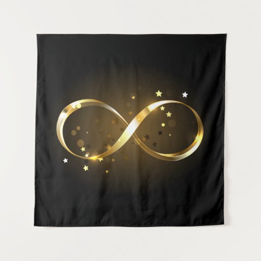 Gouden oneindigheidssymbool wandkleed (Voorkant)