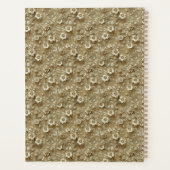 Gouden ongekleurde bloemen planner boek (Achterkant)