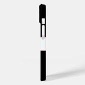 Gouden onscherpte lijnen op zwart met aangepaste t Case-Mate iPhone case (Achterkant / Links)