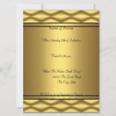 Gouden ontwerp 50ste verjaardag jubileumfeestje kaart (Achterkant)