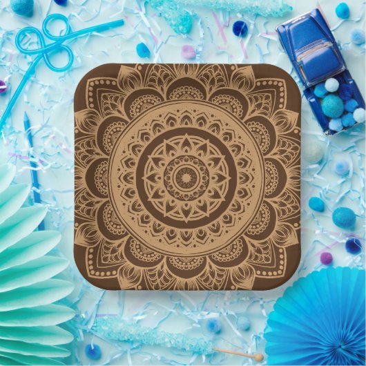 Gouden Ontwerp 9"Vierkant Document Bord (Feest)