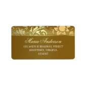gouden ontwerp adresetiketten etiket (Voorkant)