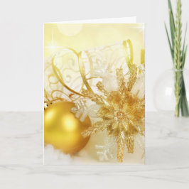 Gouden Ontwerper Kerstmis Feestdagen Kaart