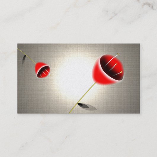 Gouden Ontwerper Profiel Visitekaartjes Klaproos (Voorkant)