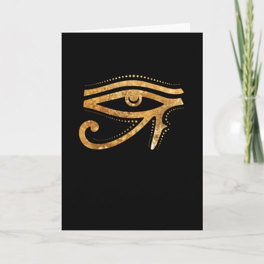 Gouden oog van de Egyptische hiëroglief van RA Kaart (Voorkant)