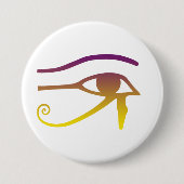 Gouden Oog van Horus Knop Ronde Button 7,6 Cm (Voorkant)