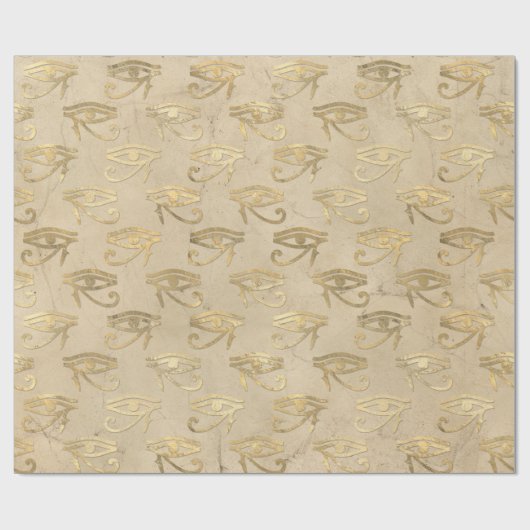 Gouden oog van Horus Patroon Cadeaupapier (Vlak)