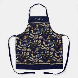 Gouden oogst bladeren & bessen op maat schort