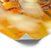 Gouden oogst: Macro Bee in Bloei Poster (Hoek)