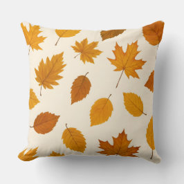 Gouden oogstbladeren | Sierkussen in het najaar