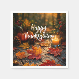 Gouden Oogstgloed – Thanksgiving Groet Servet