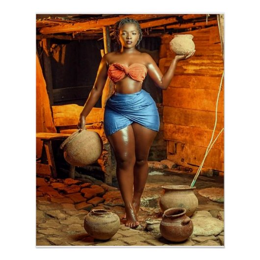 Gouden op de Savannah Glossy Poster (Voorkant)