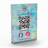 Gouden Opal Connect met US QR Code Social Media Fotoblokken (Links)