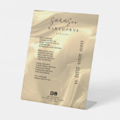 Gouden Opal prijslijst Elegante Luxe Salon Reclamebord Met Voetstuk (Voorkant)