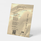 Gouden Opal prijslijst Holografische Scan Betalen  Reclamebord Met Voetstuk (Voorkant)