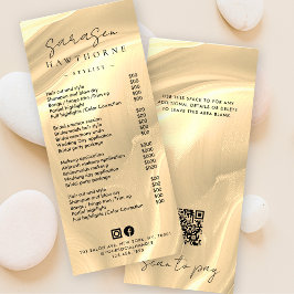 Gouden Opal prijslijst Holografische Scan Betalen  Reclamekaart