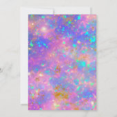 Gouden Opal Steen 1 Foto Bold Minimalistische Huwe Kaart (Achterkant)