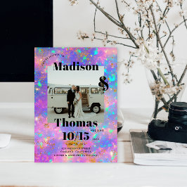 Gouden Opal Steen 1 Foto Bold Minimalistische Huwe Kaart