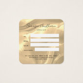 Gouden Opal Steen Achtergrond Cadeaubon Vierkante Visitekaartjes (Achterkant)