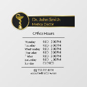 Gouden openingsuren van de professionele Hygieia m Raamsticker (Vel)